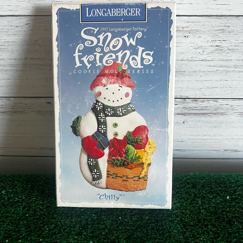1997 Longaberger Pottery Snow Friends Cookie Mold Series “Chilly - NIB